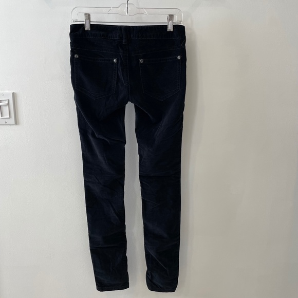 Free People Navy Blue Velour Jeans Size 25 - Picture 4 of 5